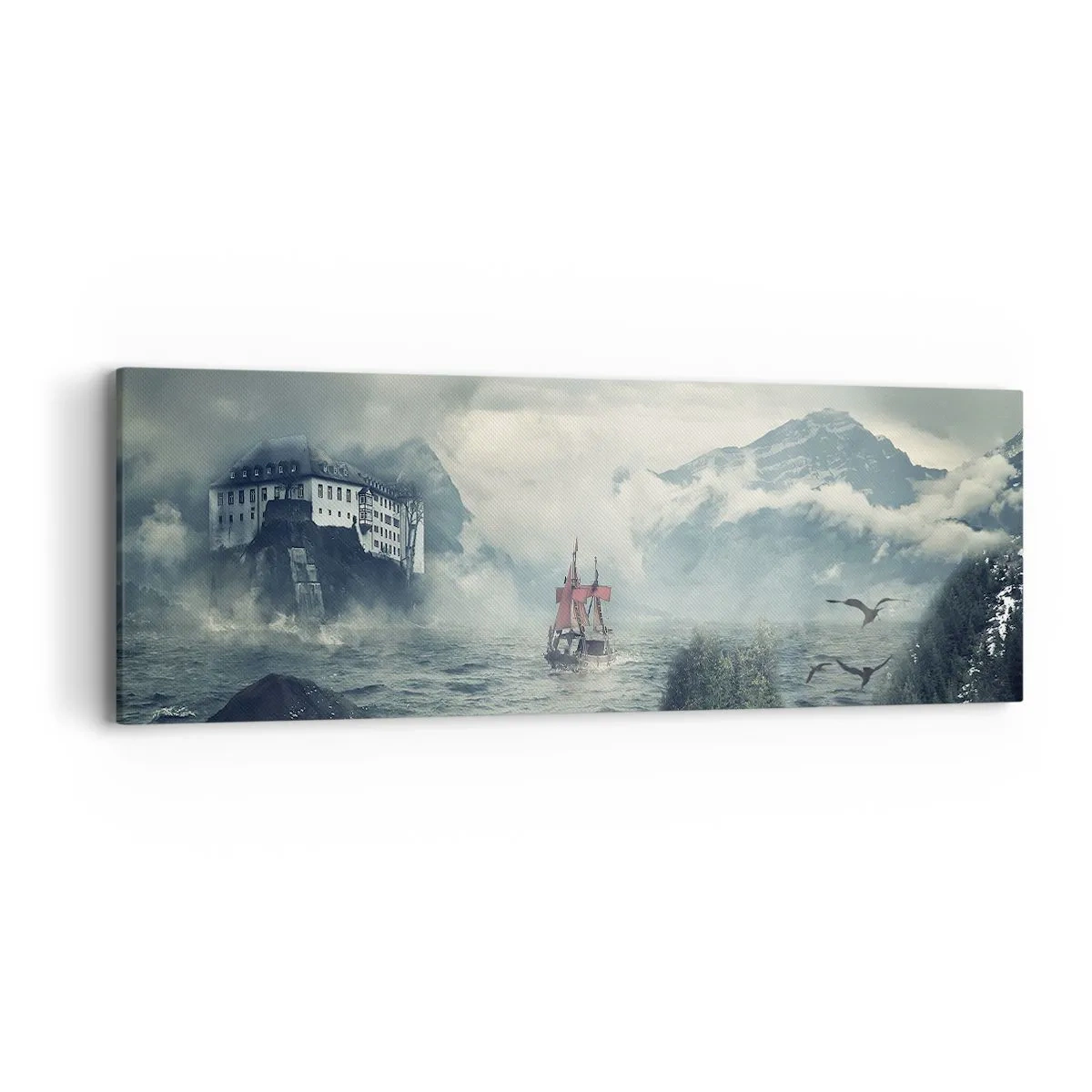 Canvas picture - On Magical Waters - 90x30 cm