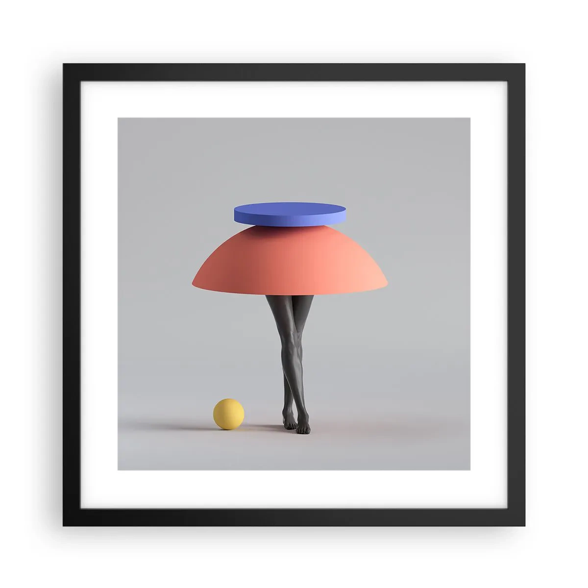 Poster in black frame - Surrealistic Composition - 40x40 cm