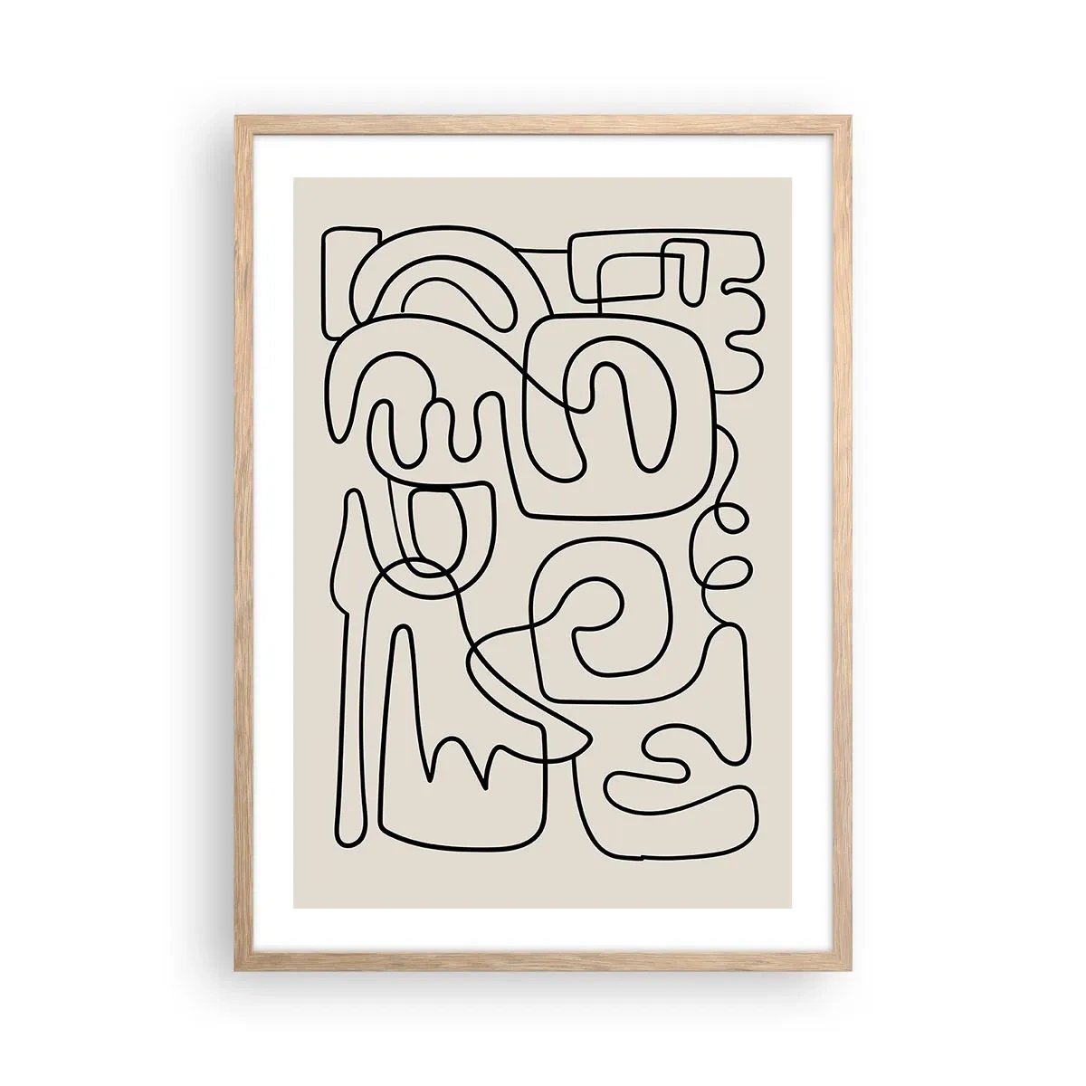 Poster in light oak frame - Tracing - 50x70 cm