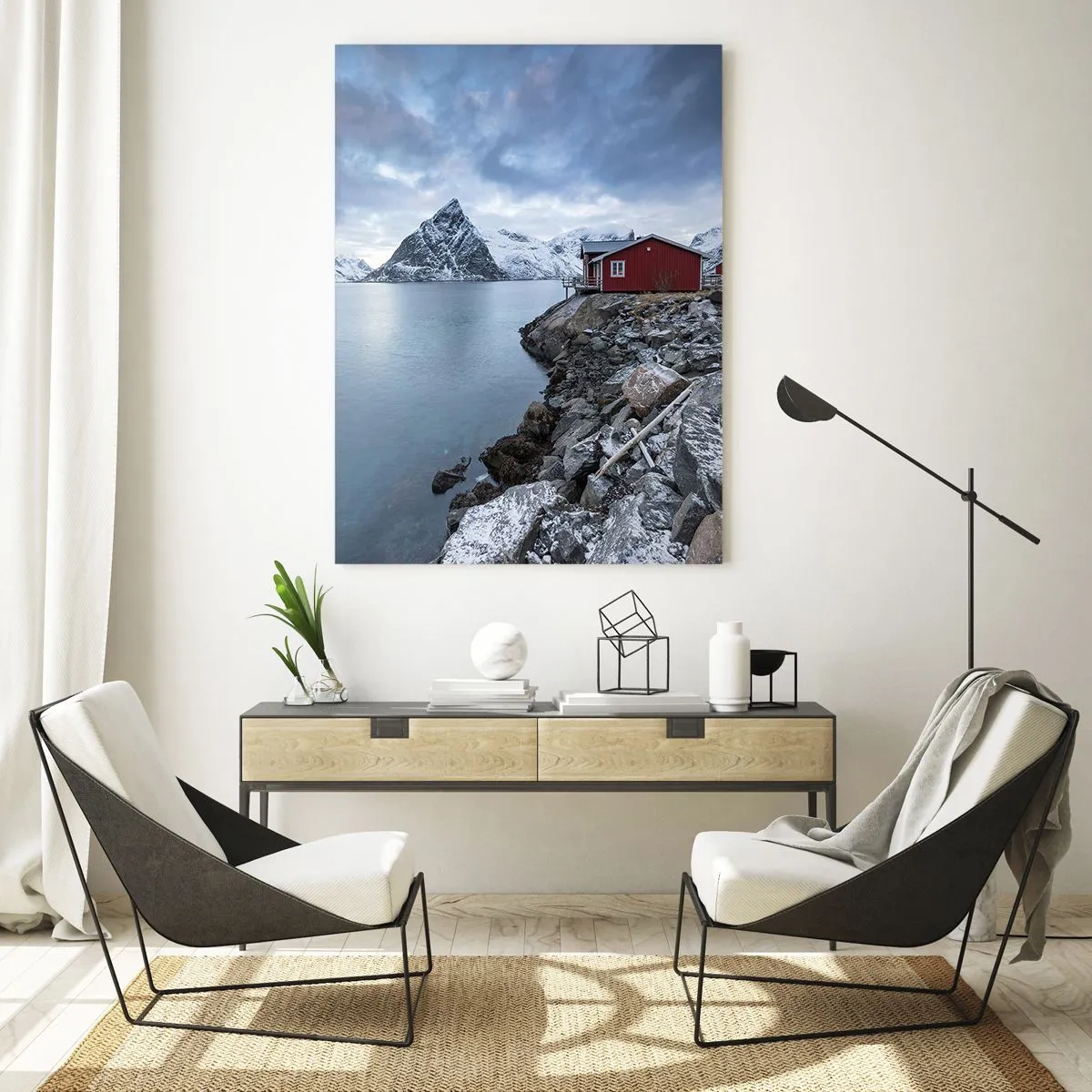 Glass picture - Scandinavian Retreat - 80x120 cm