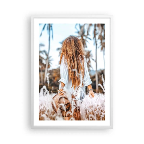 Poster in white frmae - Born from Grass Fluff - 50x70 cm