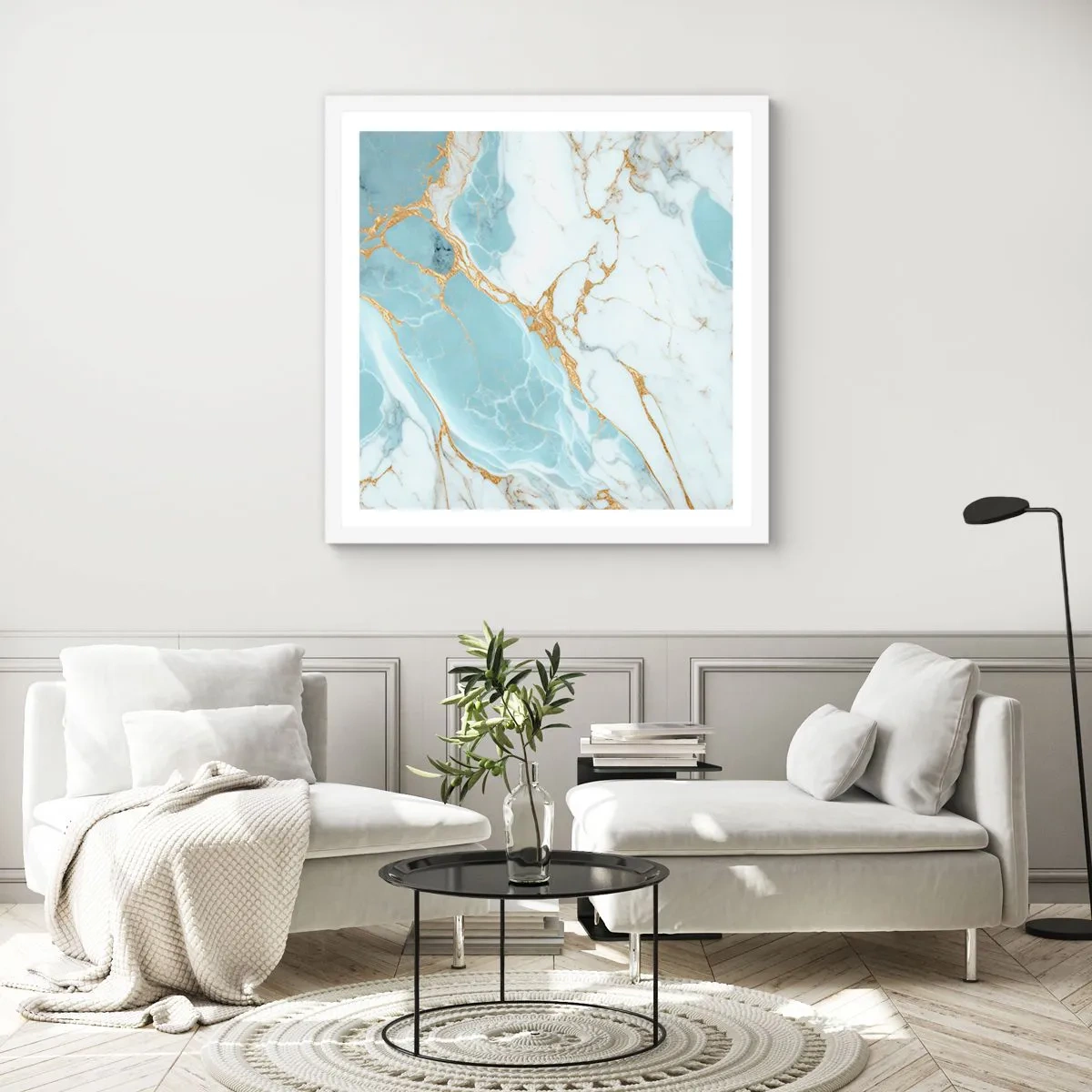 Poster in white frmae - Richness of the Stone - 30x30 cm