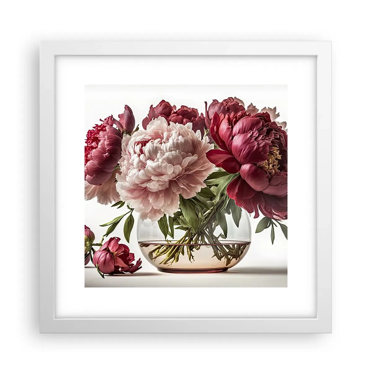 Poster in white frmae - In Full Bloom of Beauty - 30x30 cm