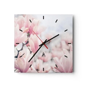 Wall clock - Clock on glass - Ideal of Subtlety - 30x30 cm