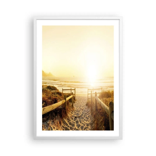 Poster in white frmae - Through the Dune, Towards the Sun - 50x70 cm