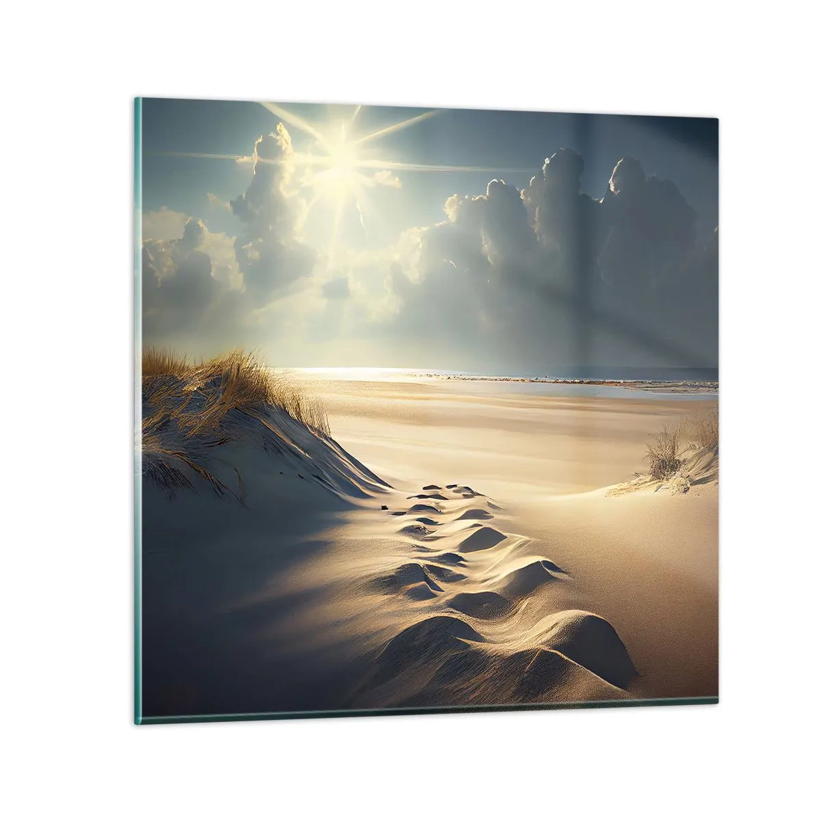 Glass picture - Calming Landscape - 30x30 cm