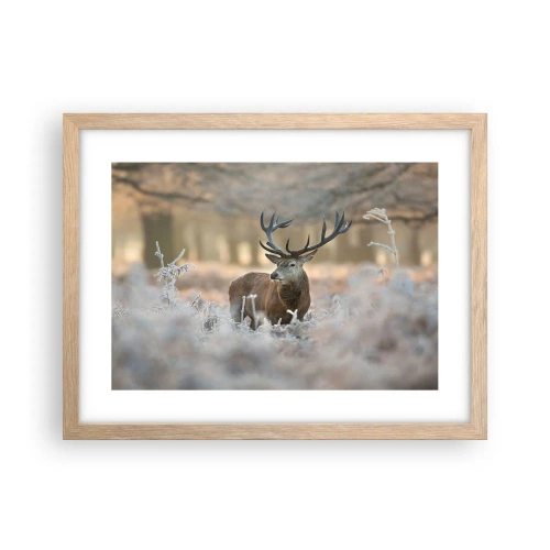 Poster in light oak frame - Chilly Morning - 40x30 cm