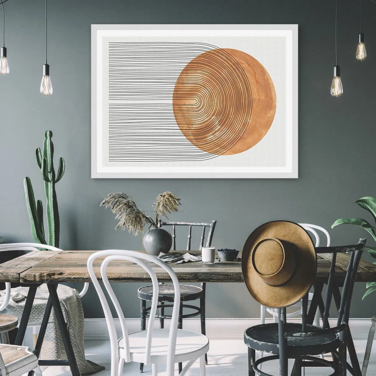 Poster in white frmae - Sunny Composition - 50x40 cm