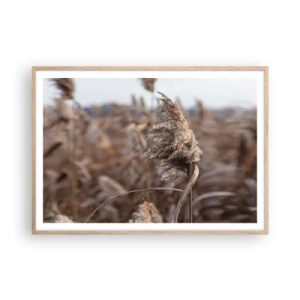 Poster in light oak frame - Time to Fly with the Wind - 100x70 cm