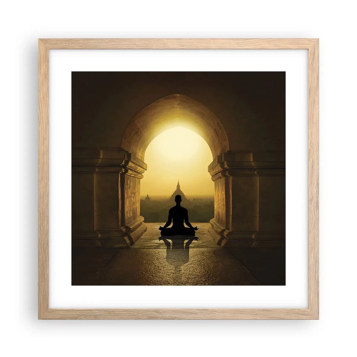 Poster in light oak frame - Full Harmony - 40x40 cm