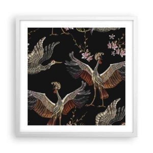 Poster in white frmae - Fairy Tale Bird - 50x50 cm