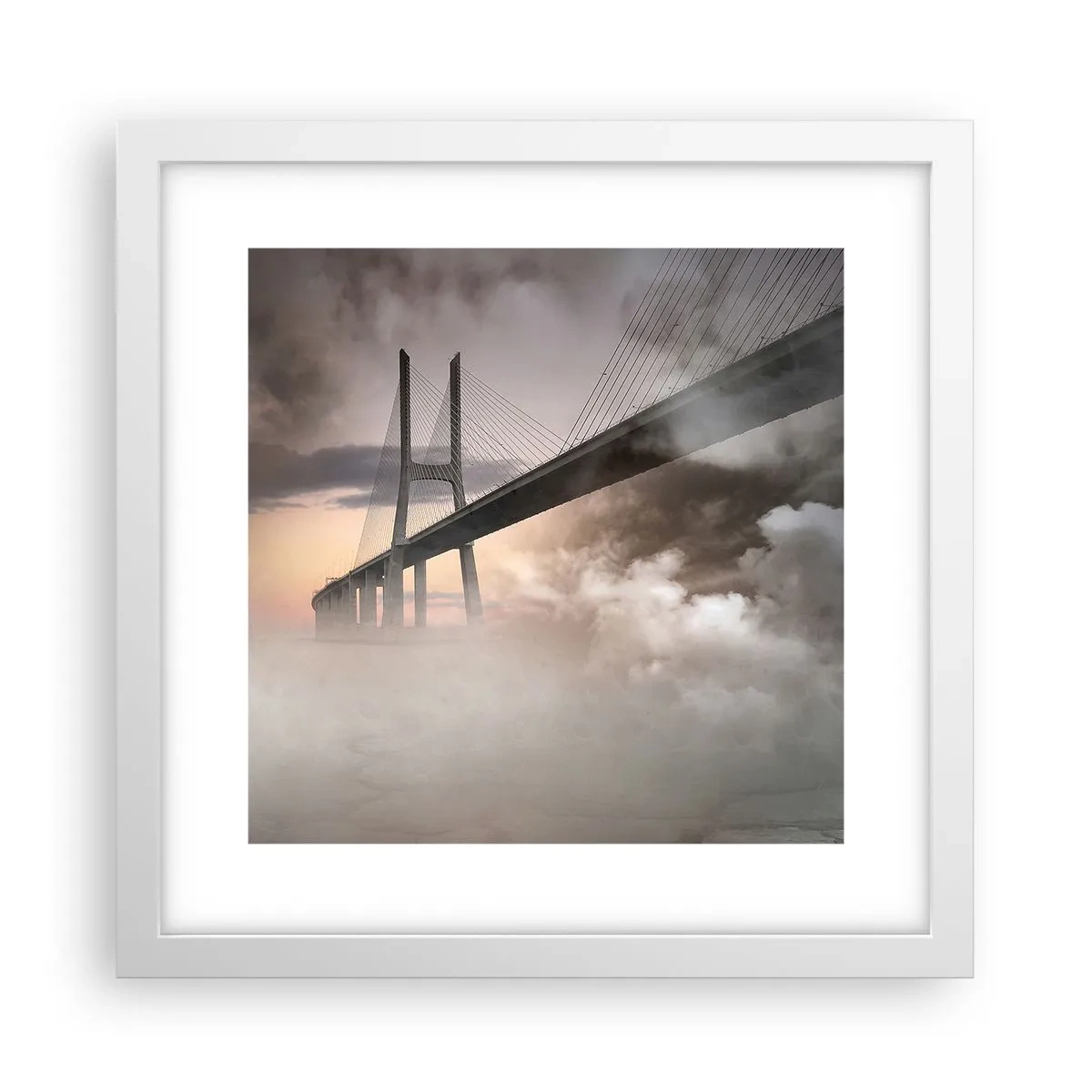 Poster in white frmae - By the River that Doesn't Exist - 30x30 cm