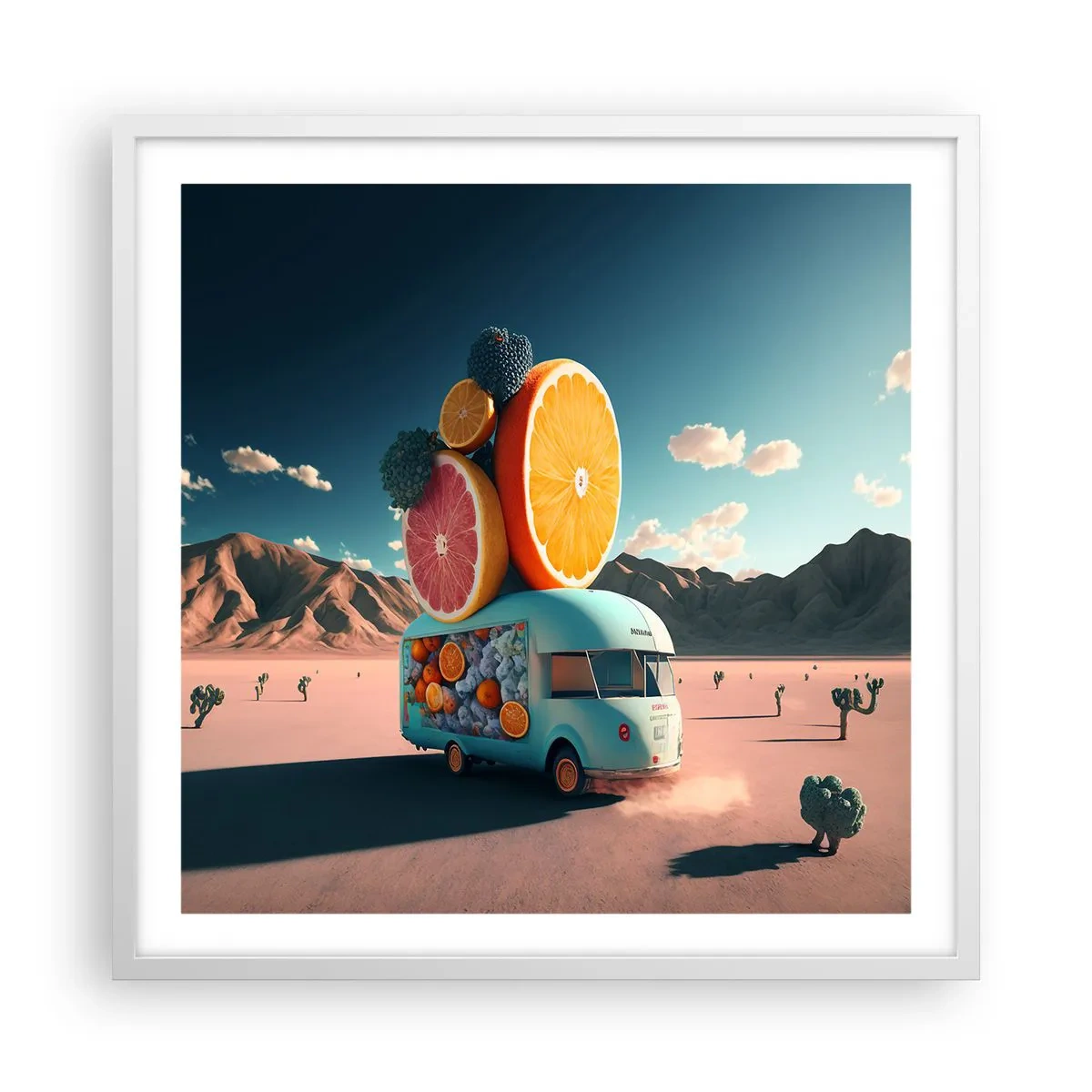 Poster in white frmae - Taste of Holidays - 60x60 cm