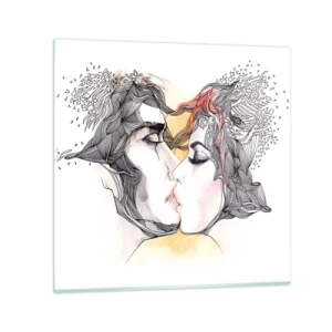 Glass picture - World Does Not Exist - 30x30 cm