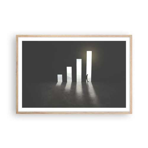 Poster in light oak frame - Success - Impression - 91x61 cm