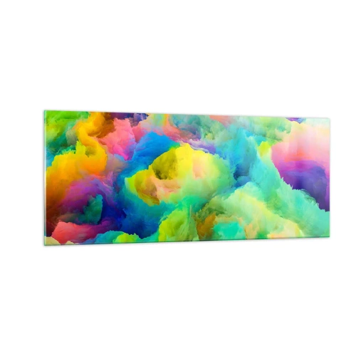 Glass picture - Rainbow Fluff - 100x40 cm