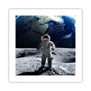 Poster - Greetings from the Moon - 40x40 cm