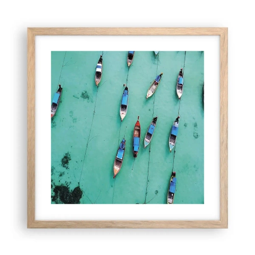 Poster in light oak frame - In Joyful Expectation - 40x40 cm