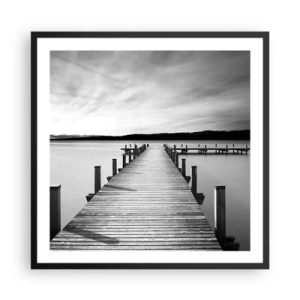 Poster in black frame - Lake of Peace - 60x60 cm