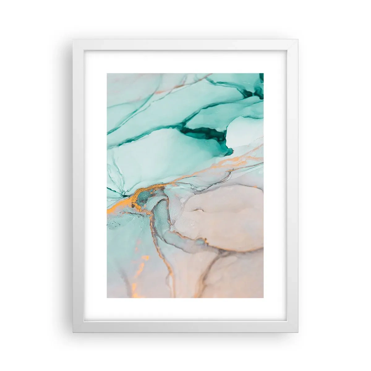 Poster in white frmae - Dance of Shapes and Colours - 30x40 cm