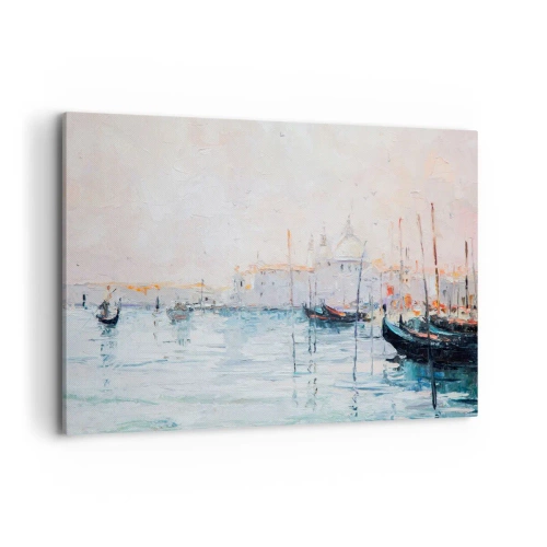 Canvas picture - Behind Water behind Fog - 120x80 cm
