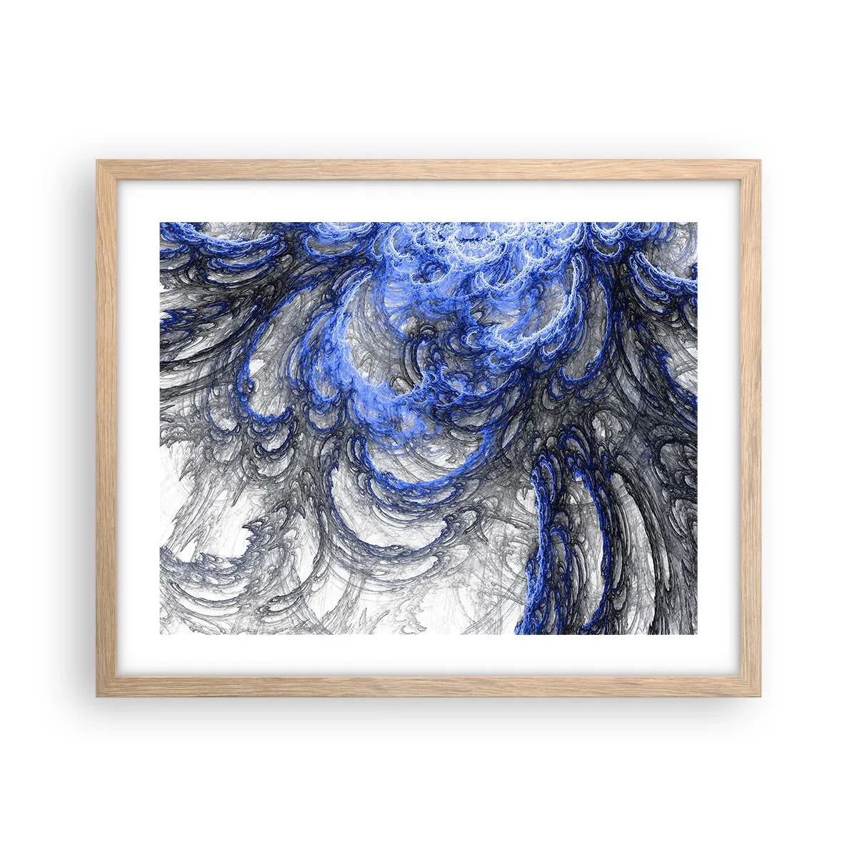 Poster in light oak frame - Birth of a Wave - 50x40 cm
