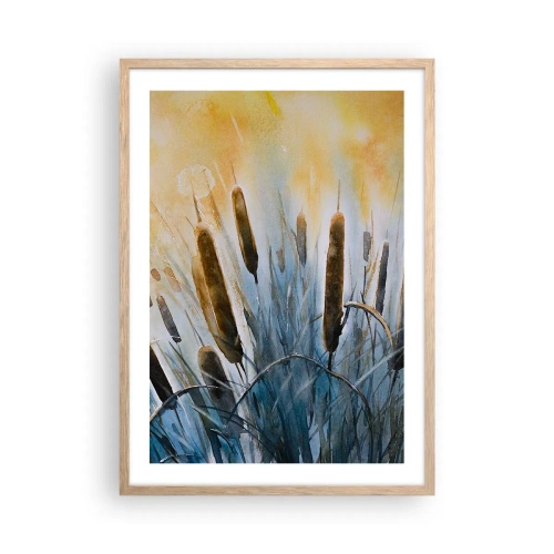 Poster in light oak frame - Coolness of Water, Heat of the Sun - 50x70 cm