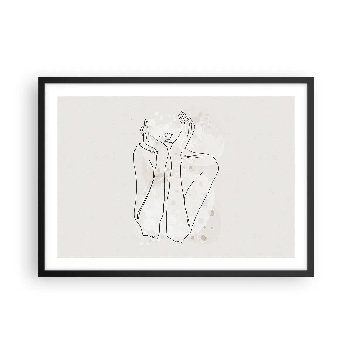 Poster in black frame - Dreamful Moment - 70x50 cm