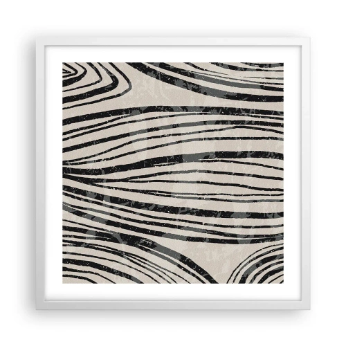 Poster in white frmae - Spillover of Lines - 50x50 cm