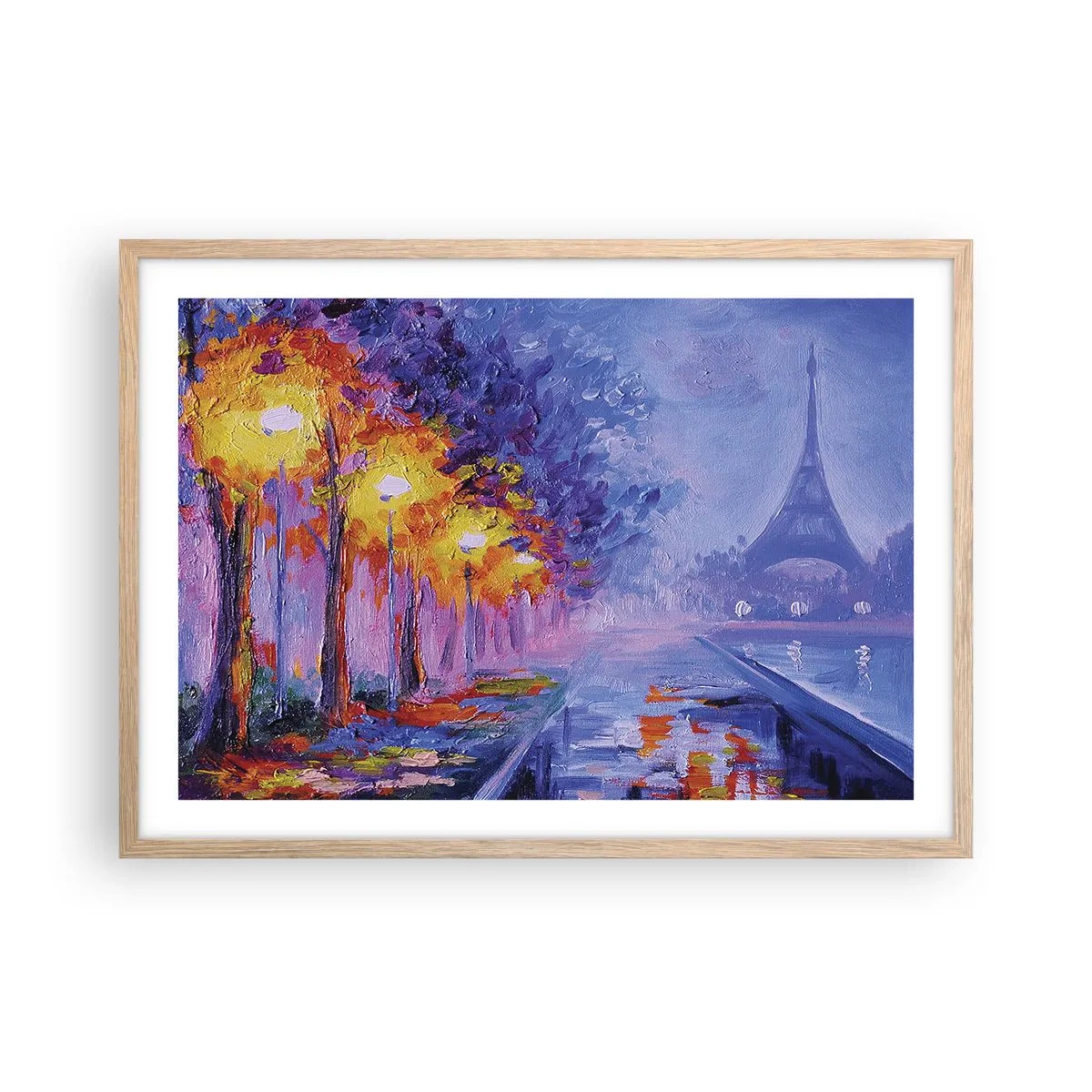 Poster in light oak frame - Dreamed Walk - 70x50 cm