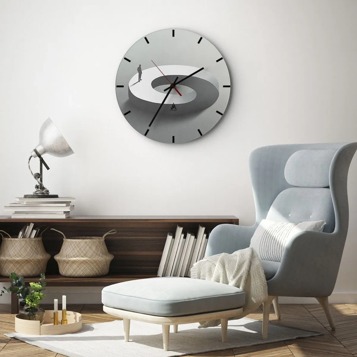 Wall clock - Clock on glass - Puzzle It out - 30x30 cm