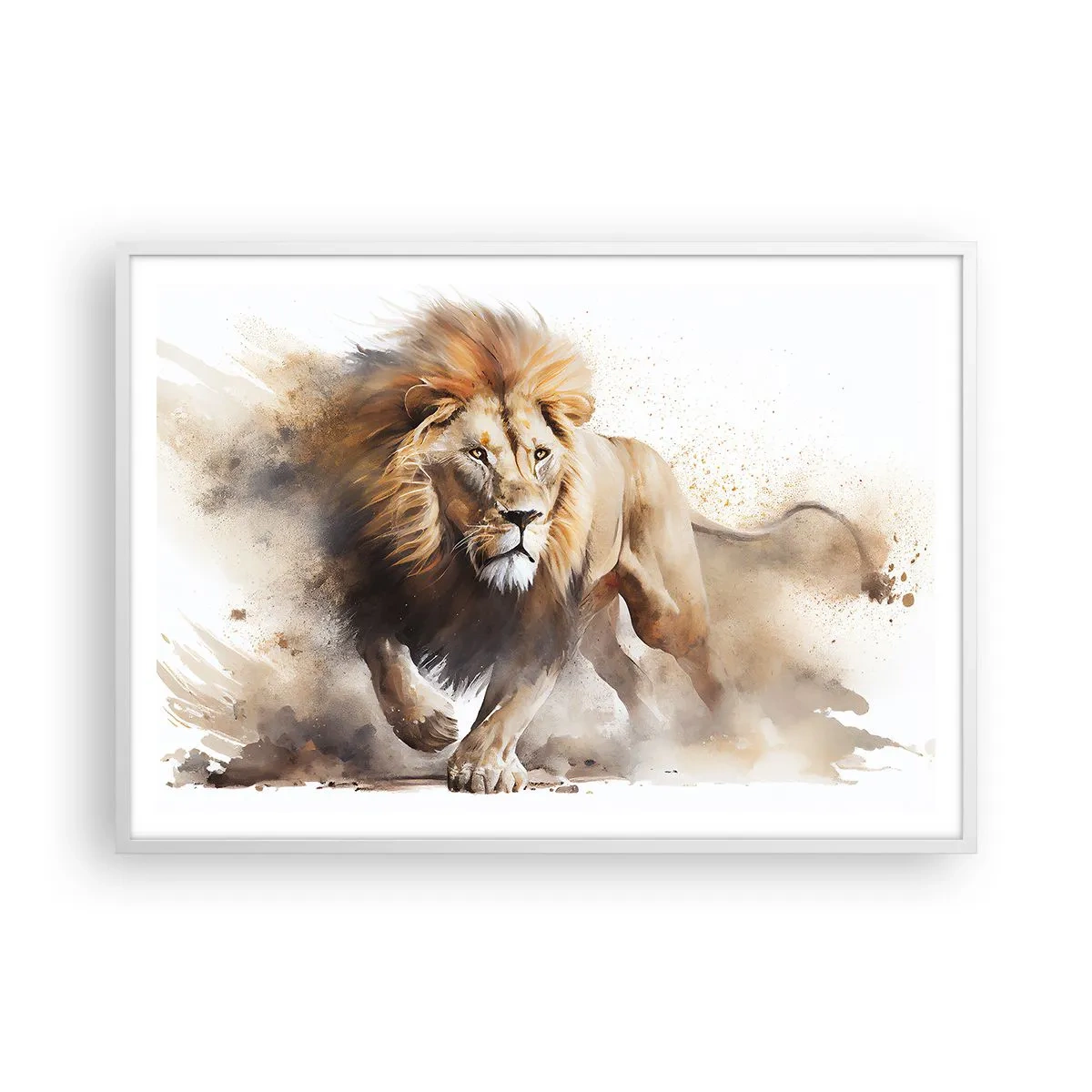 Poster in white frmae - King is on the Move - 100x70 cm