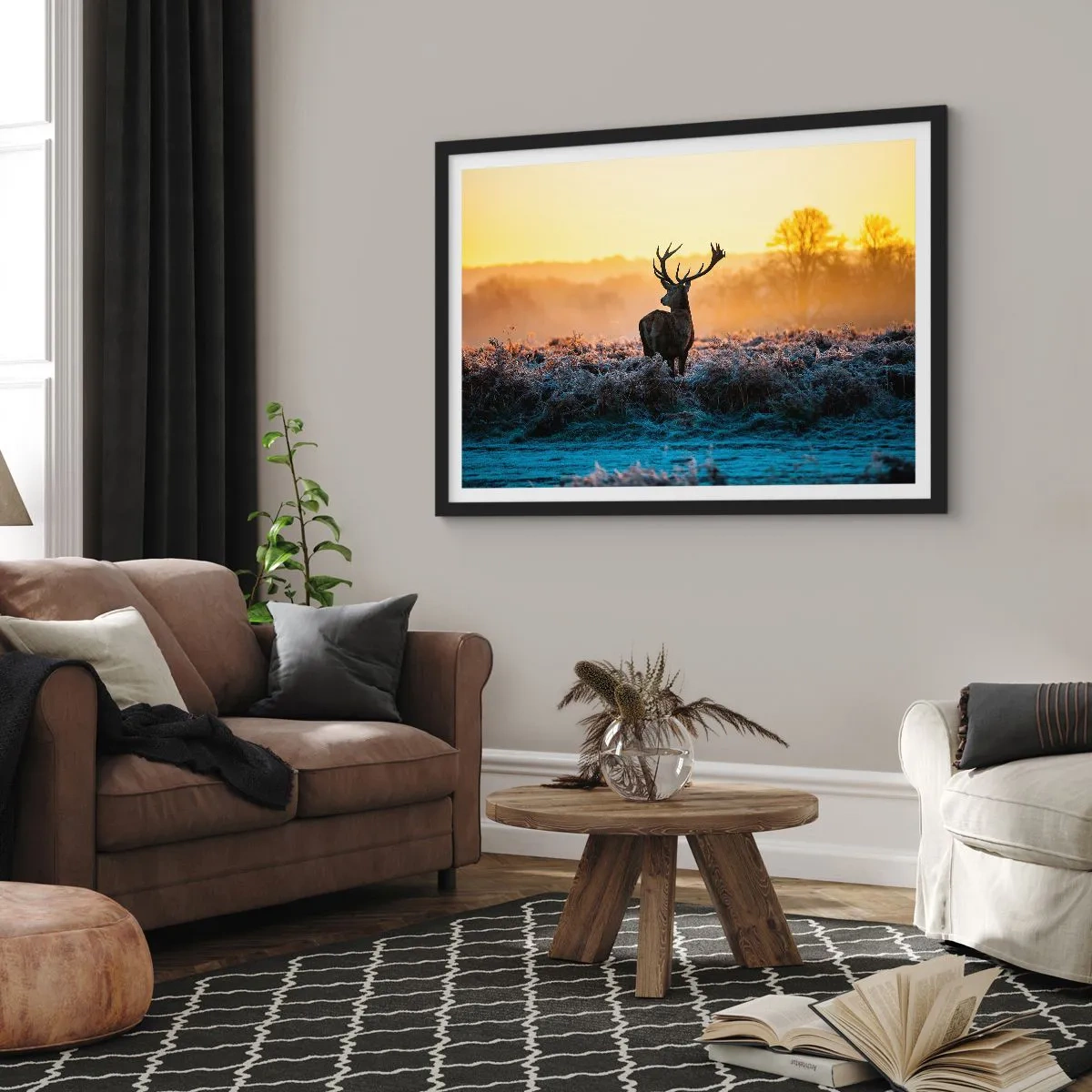 Poster in black frame - Crowned in Its Kingdom - 70x50 cm