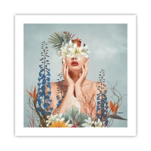 Poster - Woman – Flower - 50x50 cm
