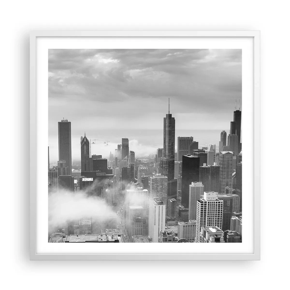 Poster in white frmae - American Landscape - 60x60 cm