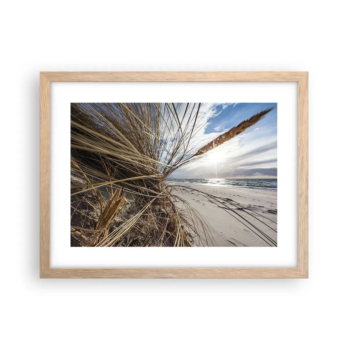 Poster in light oak frame - Enounter of the Elements - 40x30 cm