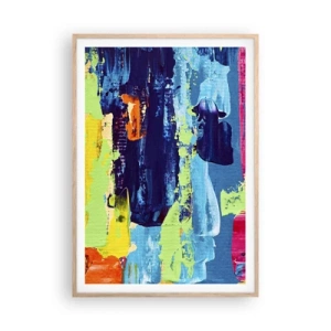 Poster in light oak frame - Life Is Beautiful! - 70x100 cm