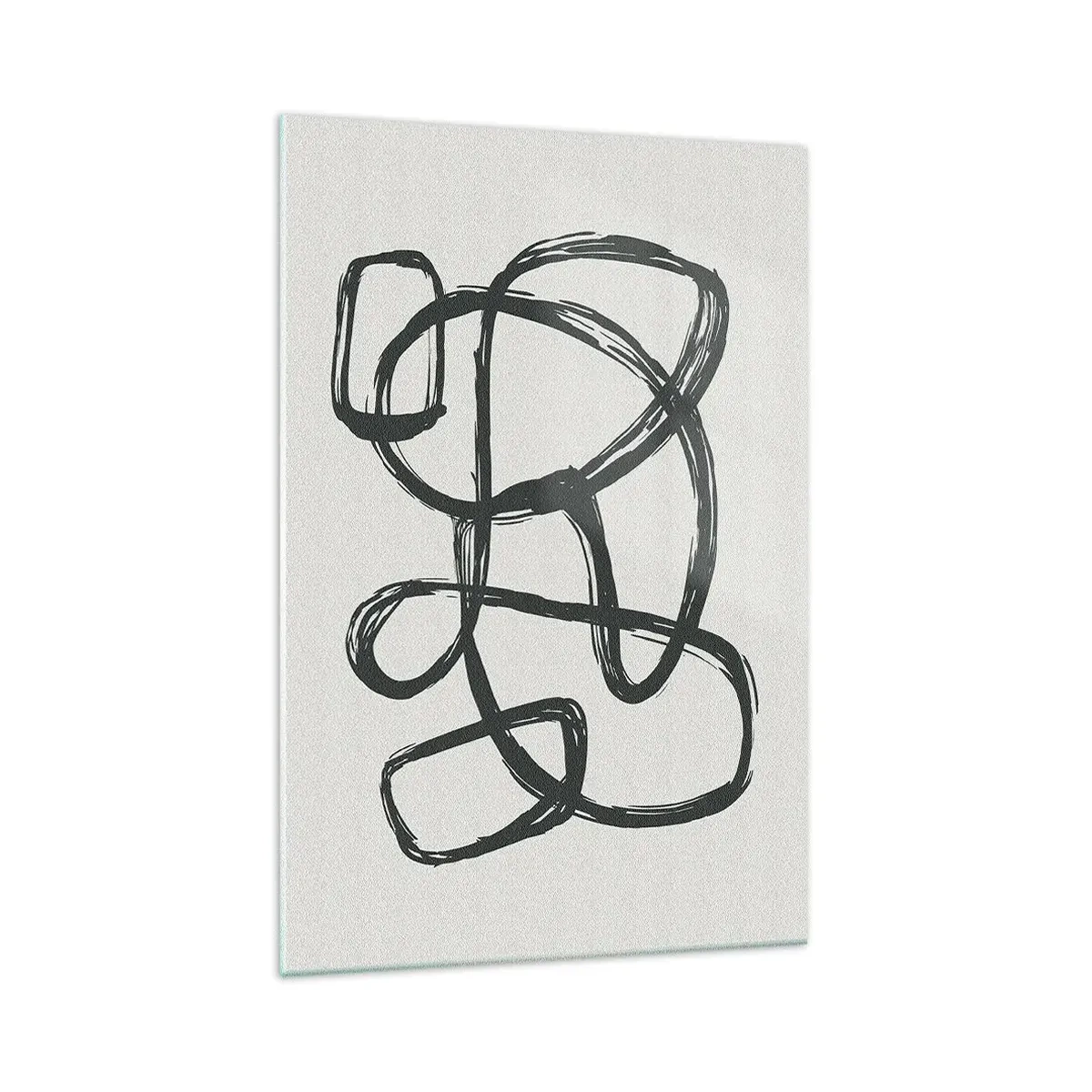 Glass picture - Abstract in Loops - 70x100 cm