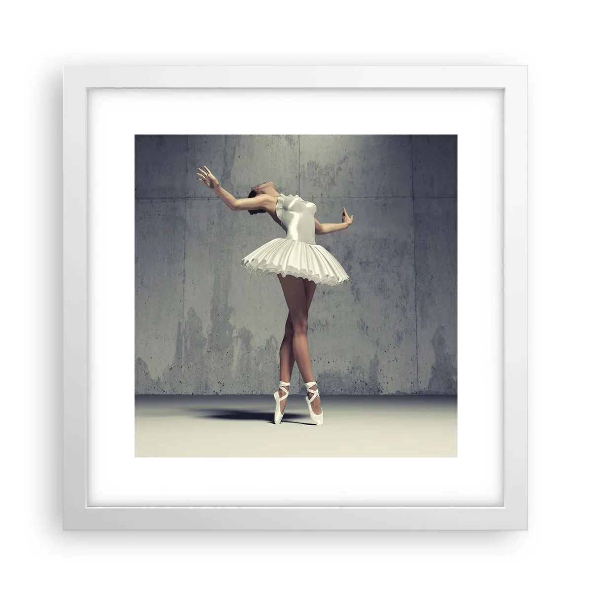 Poster in white frmae - Light like a Bird - 30x30 cm