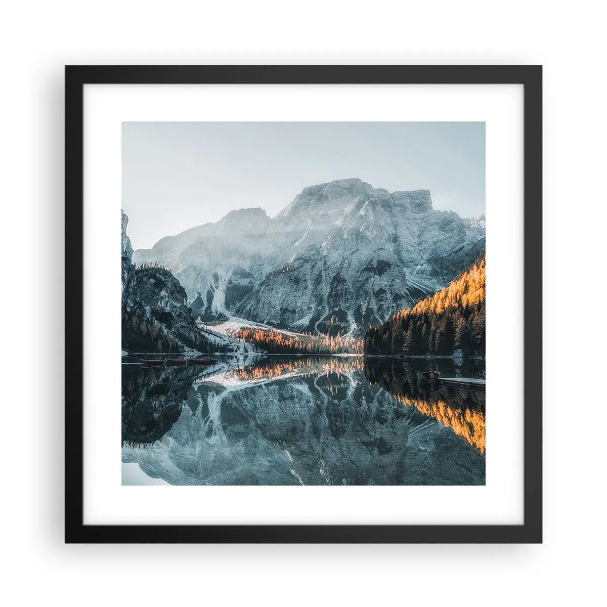 Poster in black frame - Mirror Landscape - 40x40 cm
