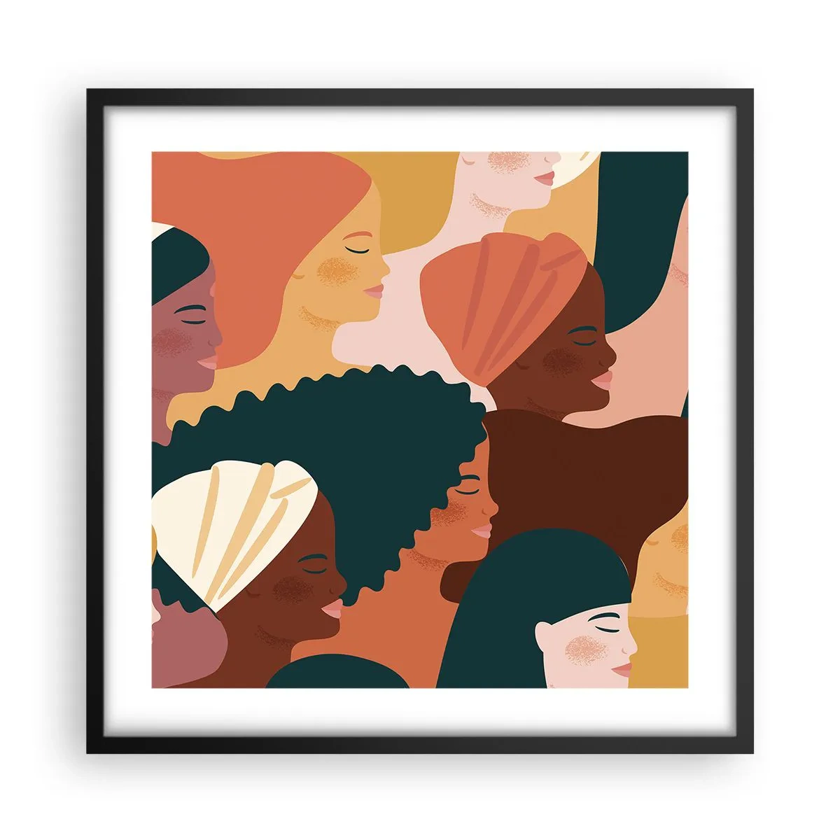 Poster in black frame - Pure Womanhood - 50x50 cm