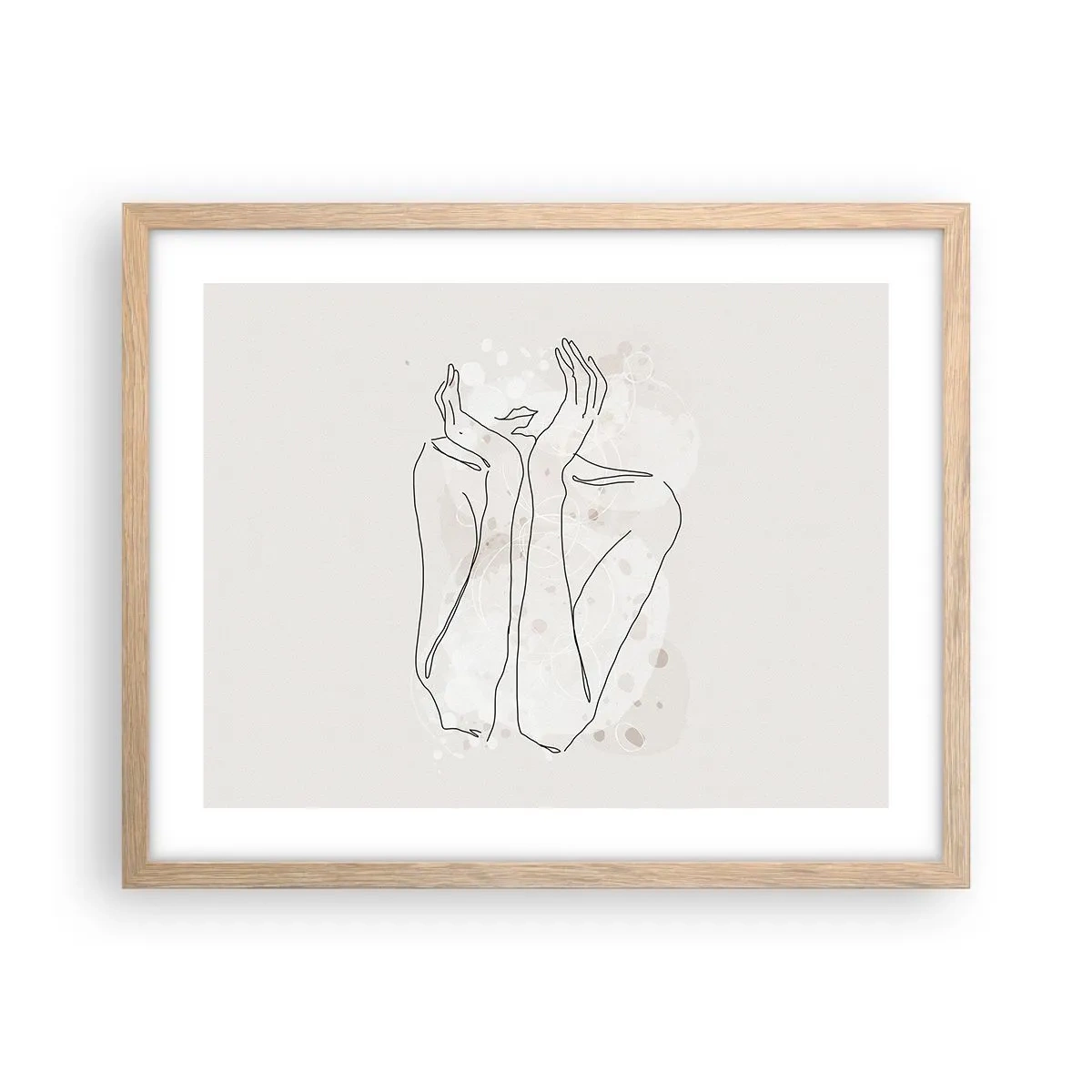 Poster in light oak frame - Dreamful Moment - 50x40 cm