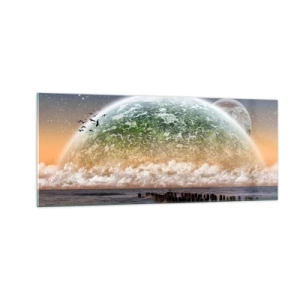 Glass picture - And the World Has Emerged from Water - 100x40 cm
