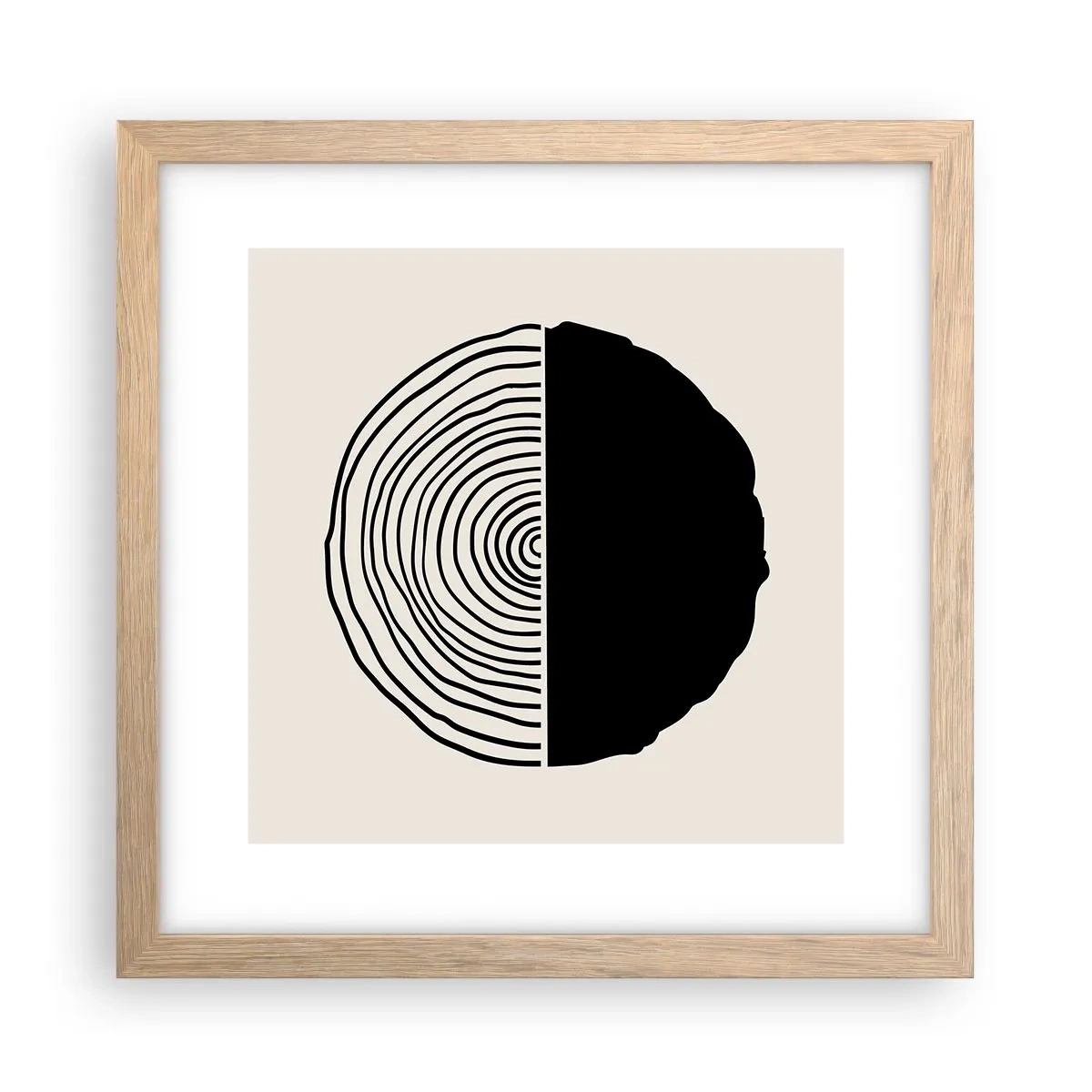 Poster in light oak frame - Half-half - 30x30 cm