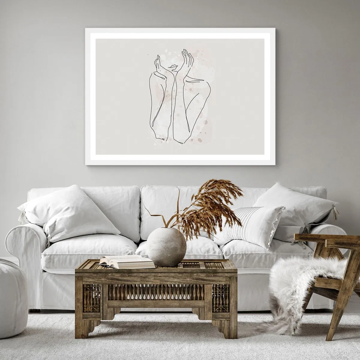 Poster in white frmae - Dreamful Moment - 40x40 cm