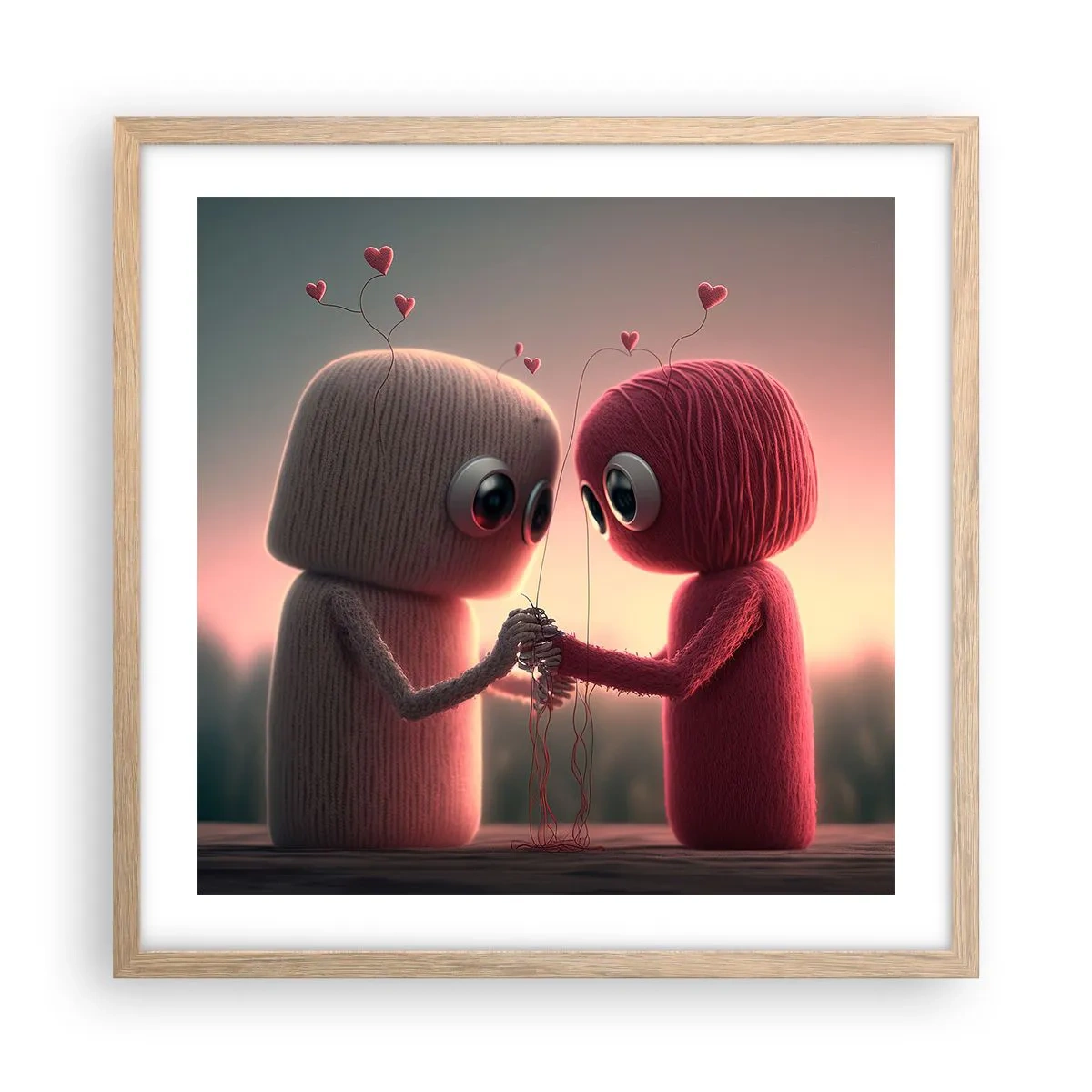 Poster in light oak frame - Everyone Is Allowed to Love - 50x50 cm