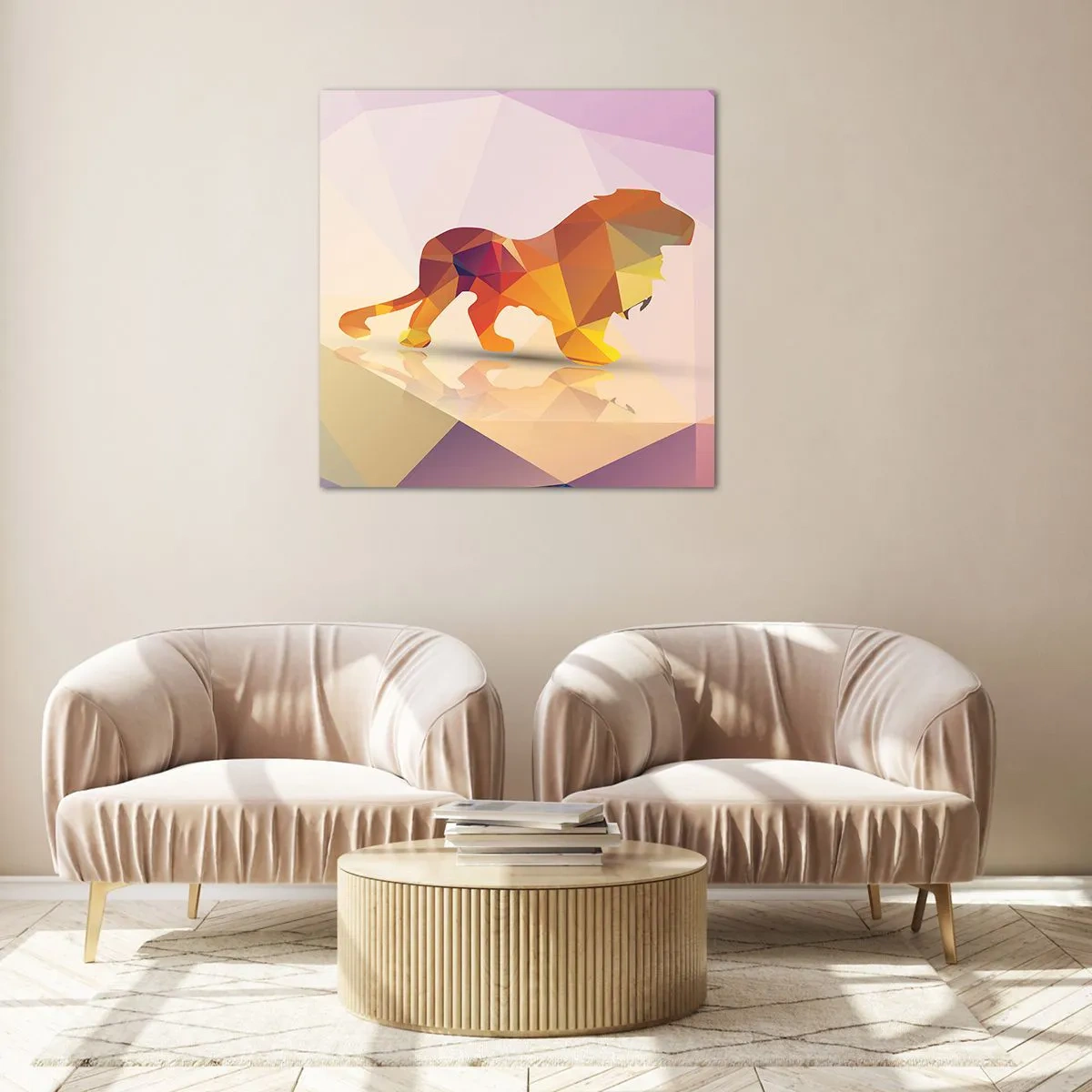 Glass picture - Diamond King - 40x40 cm