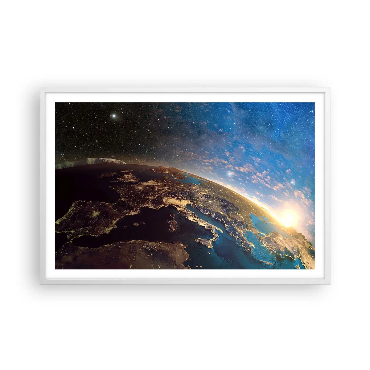 Poster in white frmae - Let's Look at Each Other from a Distance - 91x61 cm