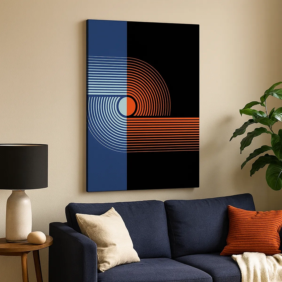 Canvas picture - In a Geometrical Embrace - 50x70 cm