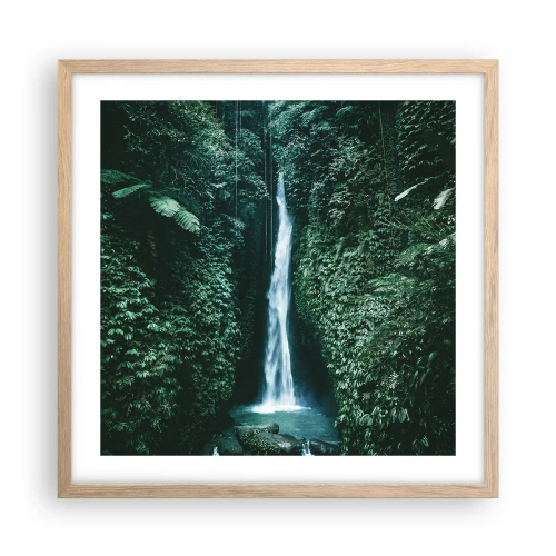 Poster in light oak frame - Tropical Spring - 50x50 cm